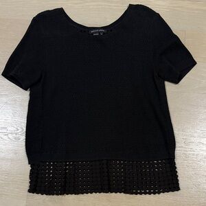 Sachin + Babi Black Short Sleeve Top